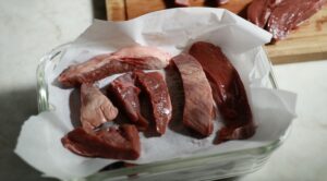 Beef Heart cut in pieces